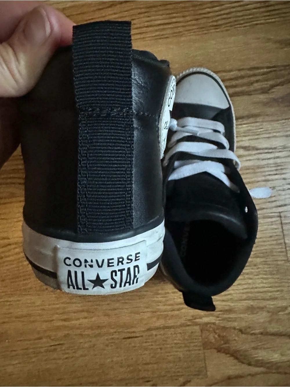 Converse Kids Black High-Top Sneakers with White Accents